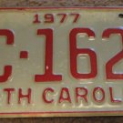 1977 BC 1629 North Carolina license plate