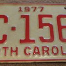 1977 BC 1560 North Carolina license plate