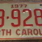 1977 BB 9282 North Carolina license plate