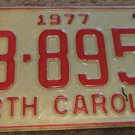 1977 BB 8953 North Carolina license plate