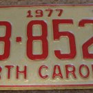 1977 BB 8528 North Carolina license plate
