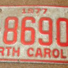 1977 B 86906 North Carolina license plate