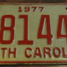 1977 B 81444 North Carolina license plate