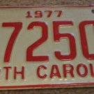 1977 B 72503 North Carolina license plate