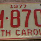 1977 AM 8703 North Carolina license plate