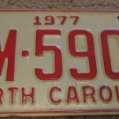 1977 AM 5907 North Carolina license plate
