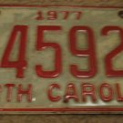 1977 A 45920 North Carolina license plate