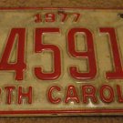 1977 A 45919 North Carolina license plate