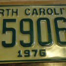 NOS 1976 E 59063 North Carolina license plate new old stock