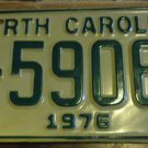 NOS 1976 E 59060 North Carolina license plate new old stock