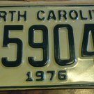 NOS 1976 E 59049 North Carolina license plate new old stock