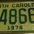 NOS 1976 E 48665 North Carolina license plate new old stock