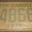 NOS 1976 E 48664 North Carolina license plate new old stock