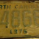NOS 1976 E 48662 North Carolina license plate new old stock