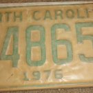 NOS 1976 E 48659 North Carolina license plate new old stock