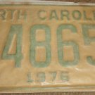 NOS 1976 E 48653 North Carolina license plate new old stock