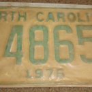 NOS 1976 E 48652 North Carolina license plate new old stock