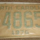 NOS 1976 E 48651 North Carolina license plate new old stock