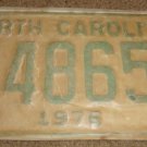 NOS 1976 E 48650 North Carolina license plate new old stock