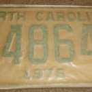 NOS 1976 E 48647 North Carolina license plate new old stock