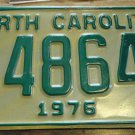 NOS 1976 E 48644 North Carolina license plate new old stock