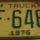1976 FF 6483 North Carolina farm truck license plate
