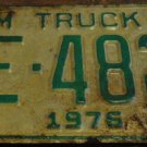 1976 FE 4823 North Carolina farm truck license plate