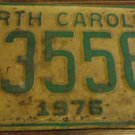 1976 E 35587 North Carolina license plate
