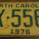 1976 CX 5566 North Carolina license plate