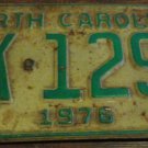 1976 CK 1292 North Carolina license plate