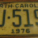 1976 CJ 5191 North Carolina license plate