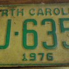 1976 CJ 6358 North Carolina license plate