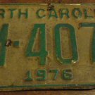 1976 BM 4070 North Carolina license plate