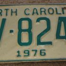 1976 AV 8245 North Carolina license plate