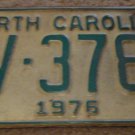 1976 AV 3787 North Carolina license plate