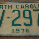 1976 AV 2970 North Carolina license plate
