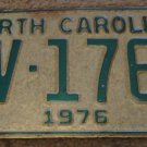1976 AV 1763 North Carolina license plate