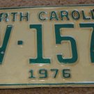 1976 AV 1571 North Carolina license plate