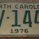 1976 AV 1441 North Carolina license plate