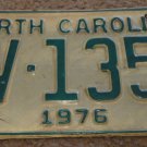 1976 AV 1351 North Carolina license plate