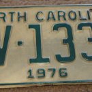 1976 AV 1332 North Carolina license plate