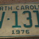 1976 AV 1310 North Carolina license plate