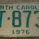 1976 AT 8739 North Carolina license plate