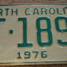 1976 AT 1890 North Carolina license plate