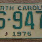 1976 AS 9471 North Carolina license plate