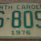 1976 AS 8099 North Carolina license plate