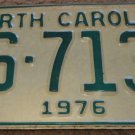 1976 AS 7136 North Carolina license plate