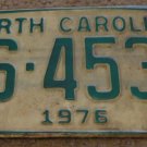 1976 AS 4533 North Carolina license plate