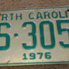 1976 AS 3051 North Carolina license plate