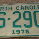 1976 AS 2907 North Carolina license plate